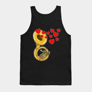 Valentines Sousaphone Teacher Sousaphonist Brass Player Musician Tank Top